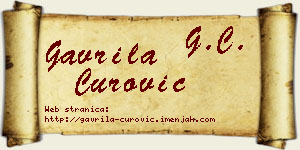 Gavrila Čurović vizit kartica